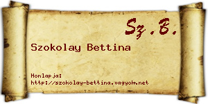 Szokolay Bettina névjegykártya